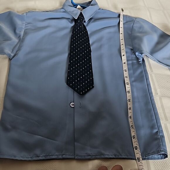 Robert Allen Boy's Shirt, Waist Coat Vest & Tie Navy Blue Size 6 - Picture 7 of 16